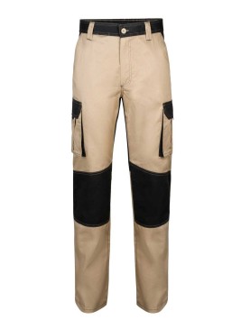 Pantalón bicolor Velilla 103020B Beige