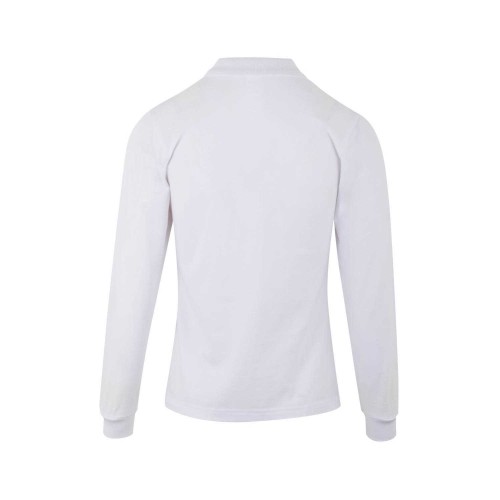 Polo de trabajo mujer manga larga PL200WC Mukua Blanco