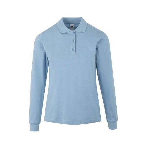 Polo de trabajo mujer manga larga PL200WC Mukua Sky Blue