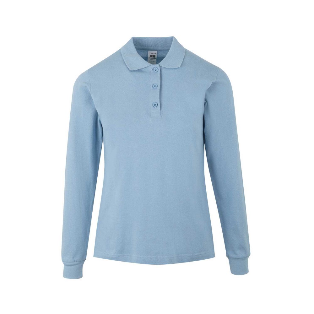 Polo de trabajo mujer manga larga PL200WC Mukua Sky Blue