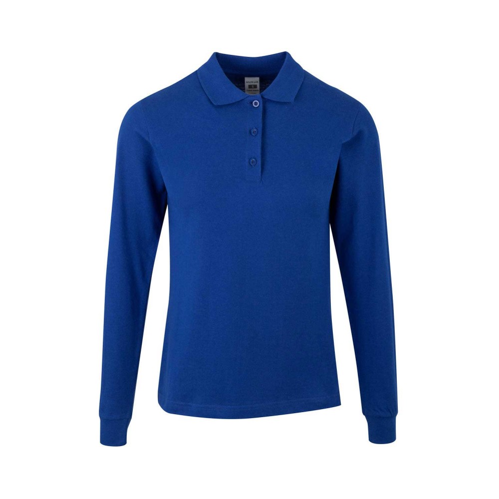 Polo de trabajo mujer manga larga PL200WC Mukua Royal Blue