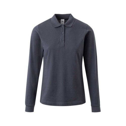 Polo de trabajo mujer manga larga PL200WC Mukua Demin Blue