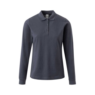 Polo de trabajo mujer manga larga PL200WC Mukua Demin Blue