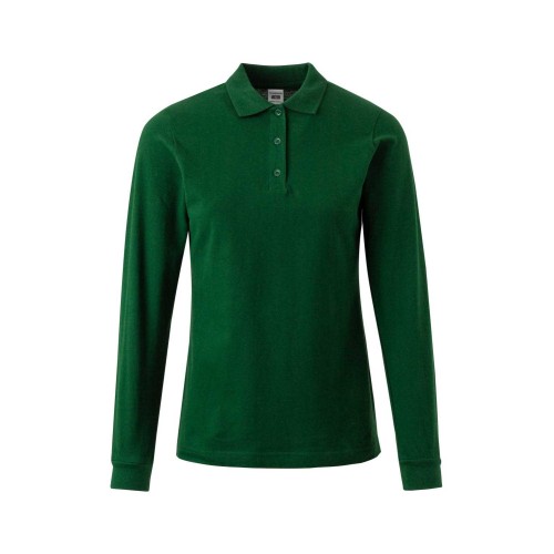 Polo de trabajo mujer manga larga PL200WC Mukua Botte Green