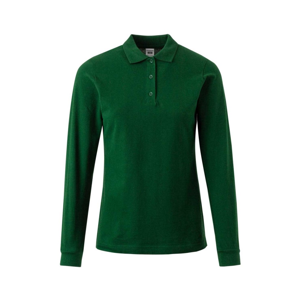 Polo de trabajo mujer manga larga PL200WC Mukua Botte Green