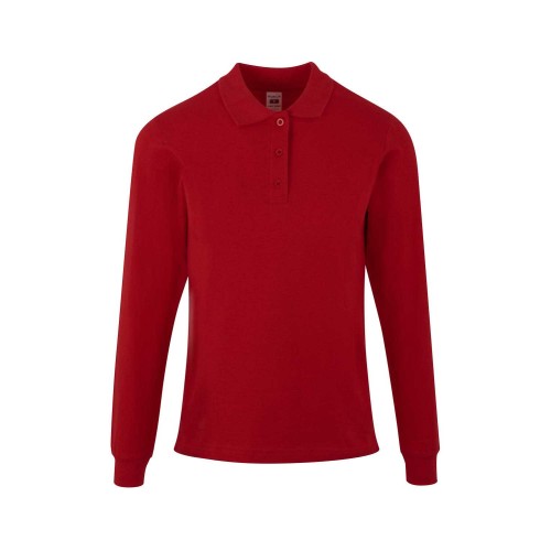 Polo de trabajo mujer manga larga PL200WC Mukua Red