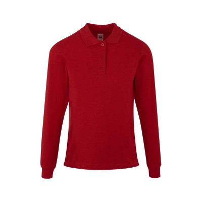 Polo de trabajo mujer manga larga PL200WC Mukua Red