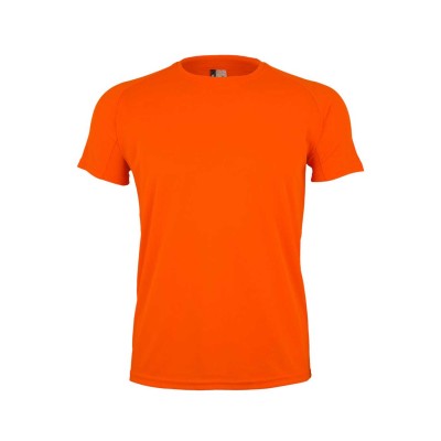 Camiseta de trabajo técnica MK520V Tech Mukua flúor orange