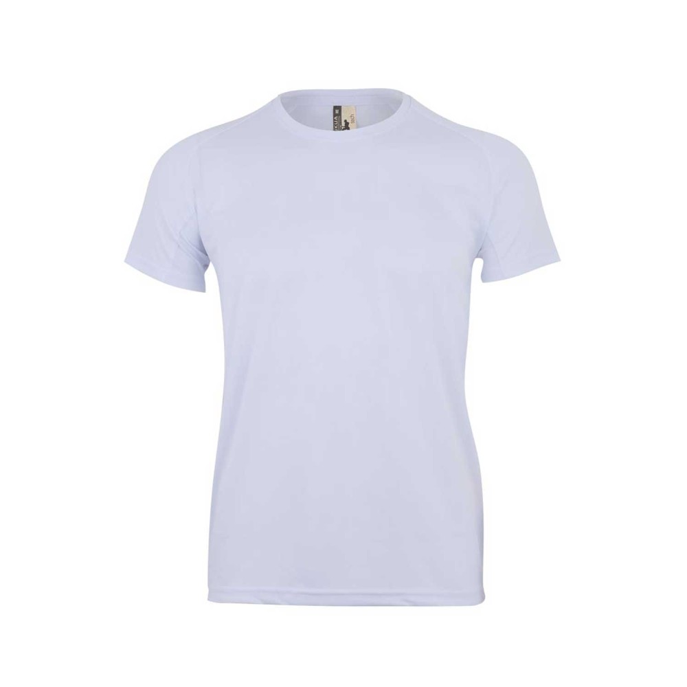 Camiseta de trabajo técnica MK520V Tech Mukua flúor blanca