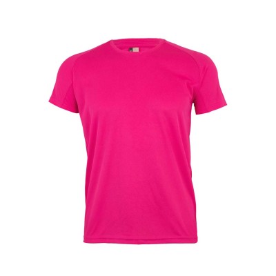 Camiseta de trabajo técnica MK520V Tech Mukua flúor pink
