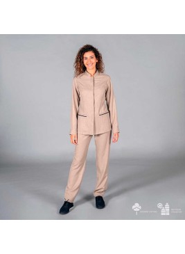 Pantalón de trabajo elegante de mujer para restaurantes reciclado Arena