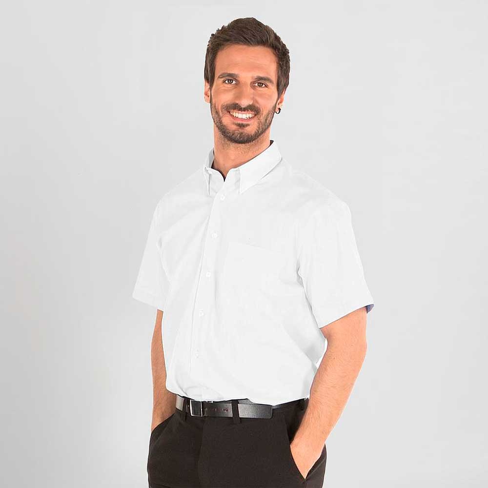 Camisa de trabajo con bolsillo Garys 265100 blanca