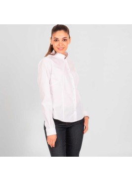 Camisa de trabajo de mujer cuello mao Garys 288200 Blanca