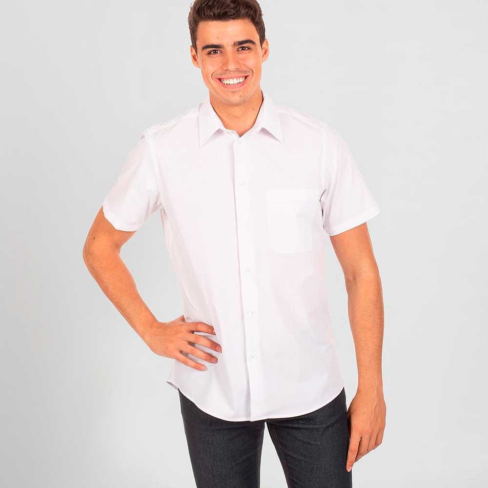 Camisa de trabajo hombre con bolsillo Garys 295100 blanca