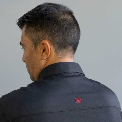 Chaqueta de chef elástica Garys 930015 Forseti Negra