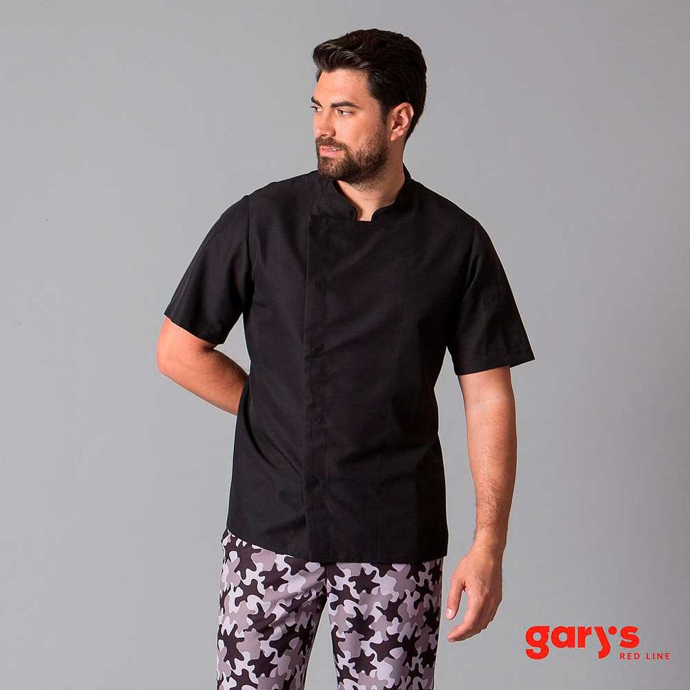 Chaquetilla de cocina manga corta Garys 9433 Negra