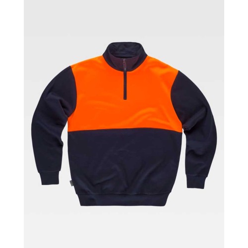 Sudadera de alta visibilidad Workteam C9840 Marino-Naranja