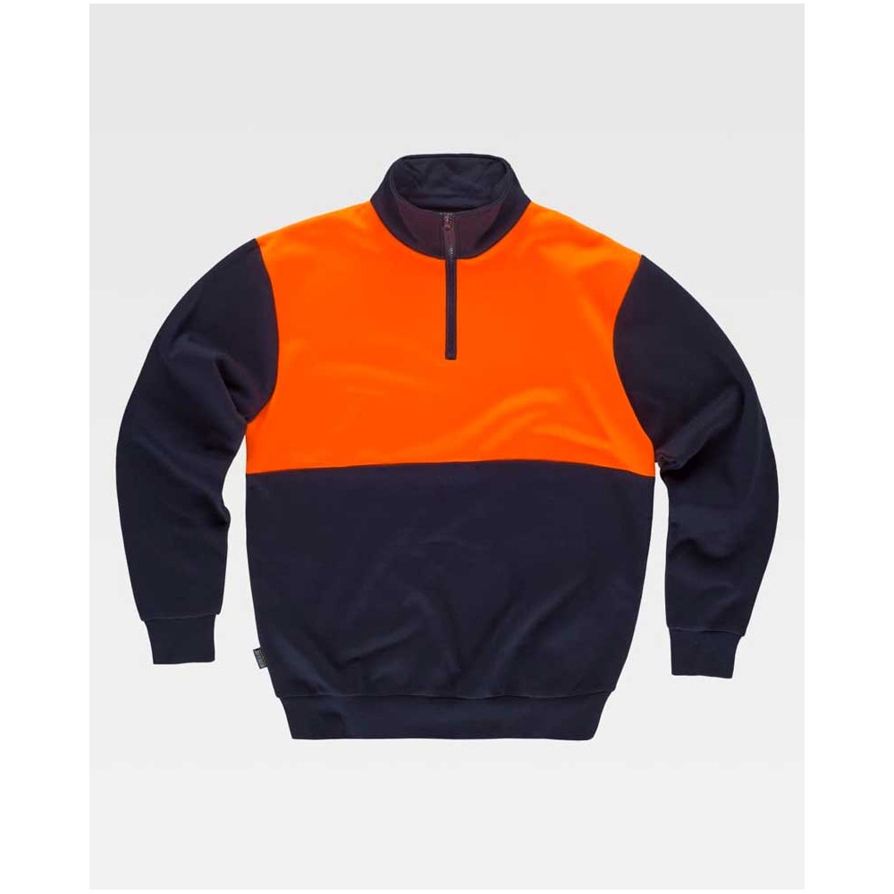Sudadera de alta visibilidad Workteam C9840 Marino-Naranja