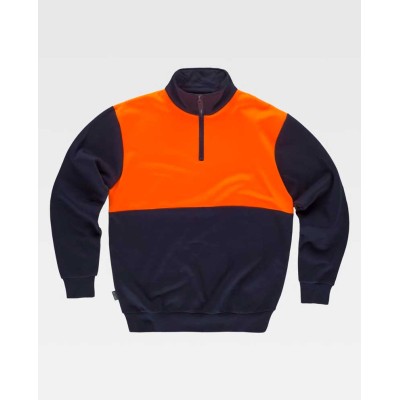 Sudadera de alta visibilidad Workteam C9840 Marino-Naranja
