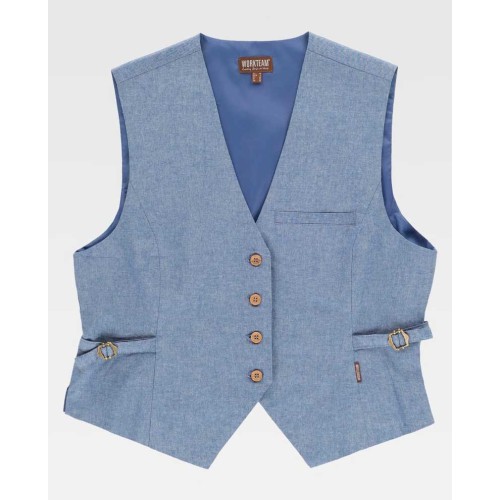 Chaleco mujer vaquero Workteam B9036