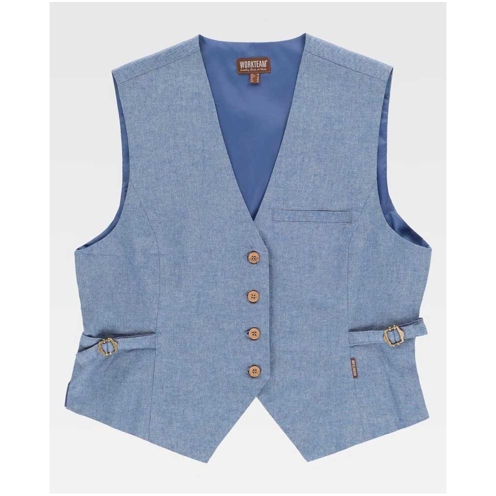 Chaleco mujer vaquero Workteam B9036