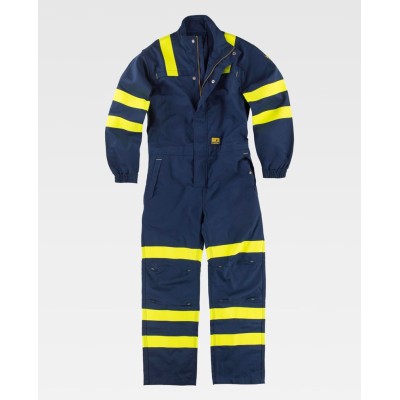 Buzo de alta visibilidad protección Workteam C5096 Marino-Amarillo