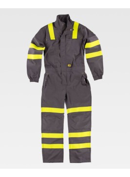 Buzo de alta visibilidad protección Workteam C5096 Gris-Amarillo