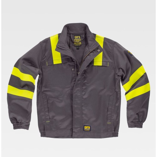 Cazadora de alta visibilidad protección EPI Workteam B1196 Gris-Amarillo