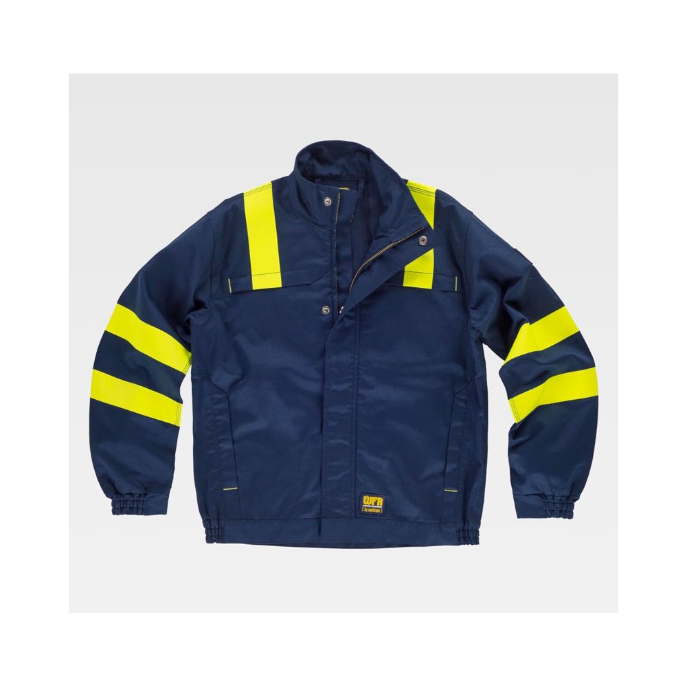 Cazadora de alta visibilidad protección EPI Workteam B1196 Marino-Amarillo