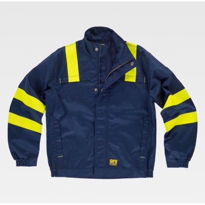 Cazadora de alta visibilidad protección EPI Workteam B1196 Marino-Amarillo