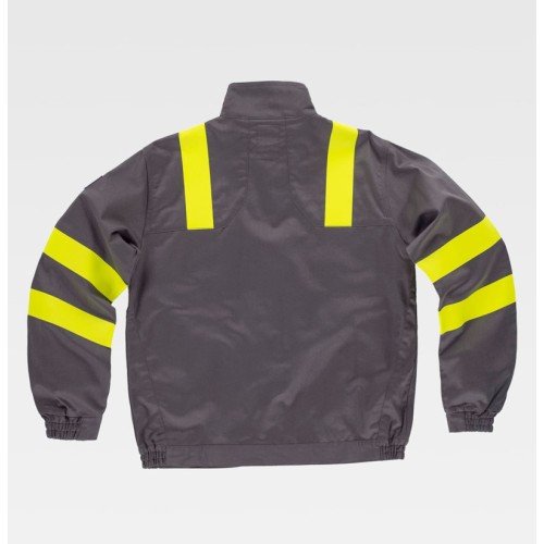 Cazadora de alta visibilidad protección EPI Workteam B1196 Gris-Amarillo