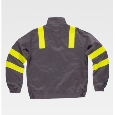 Cazadora de alta visibilidad protección EPI Workteam B1196 Gris-Amarillo