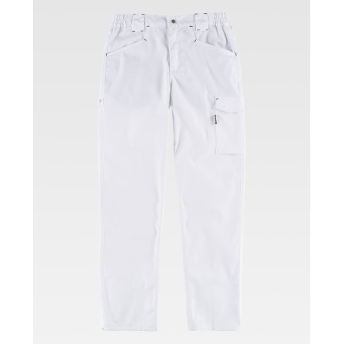 Pantalón de trabajo elástico Workteam B4030 Blanco