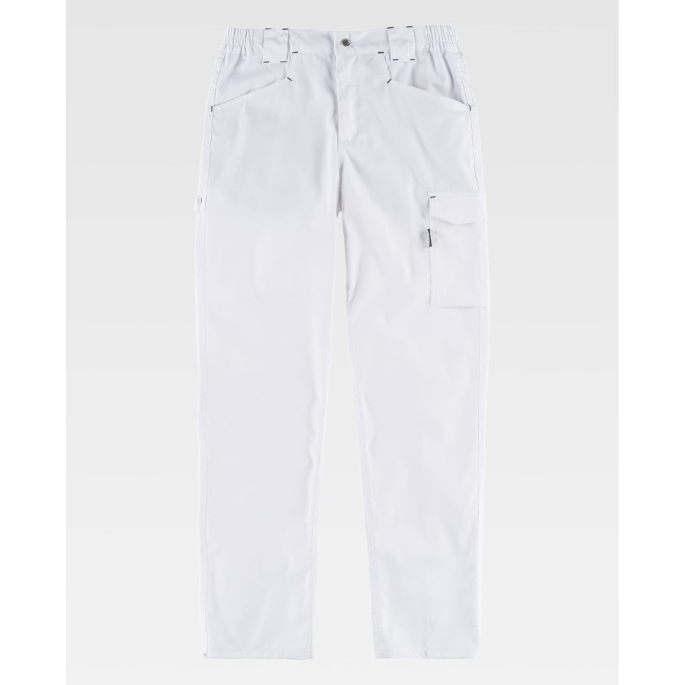 Pantalón de trabajo elástico Workteam B4030 Blanco