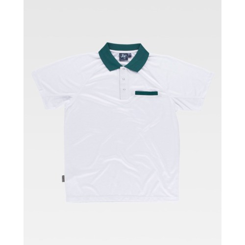 Polo combinado Workteam S6530 Blanco-Verde