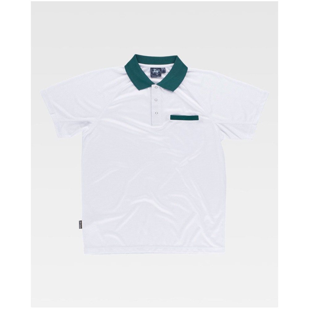 Polo combinado Workteam S6530 Blanco-Verde