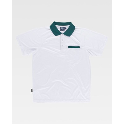 Polo combinado Workteam S6530 Blanco-Verde