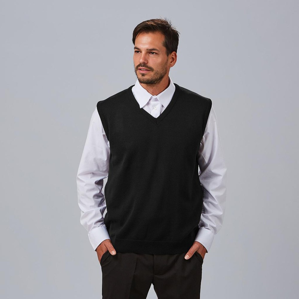 Chaleco de camarero de punto Garys 102200 Negro
