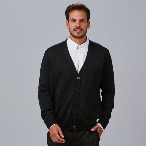 Chaqueta de trabajo sanitaria de punto hombre Negra