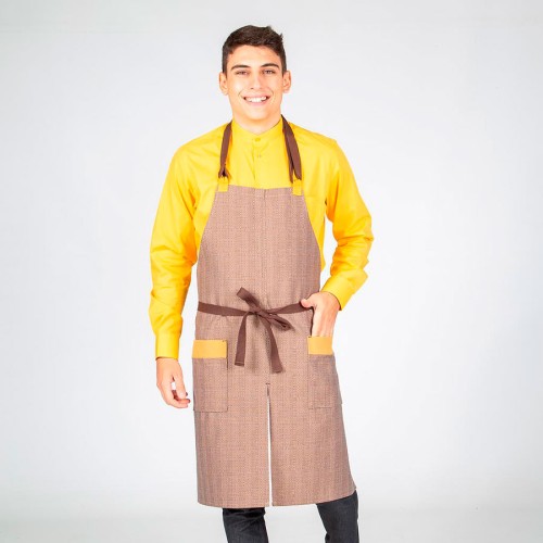 Delantal chocolate peto antimanchas Garys 100006