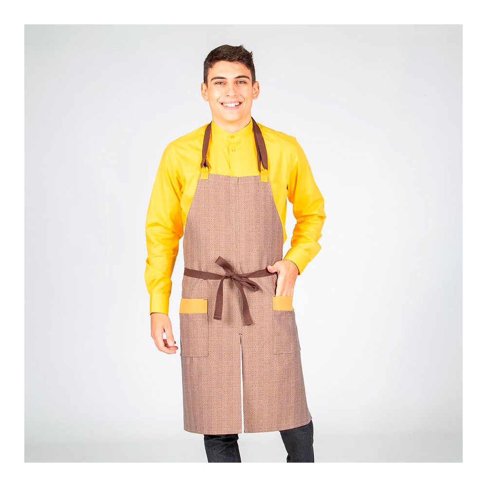 Delantal chocolate peto antimanchas Garys 100006