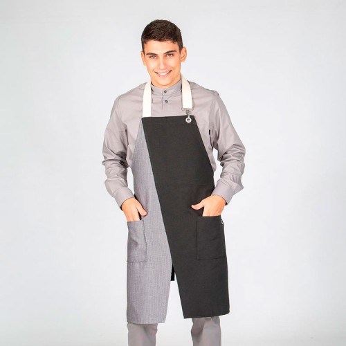 Delantal de camarero espiga antimanchas con peto Garys 100007