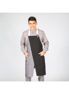 Delantal de camarero espiga antimanchas con peto Garys 100007