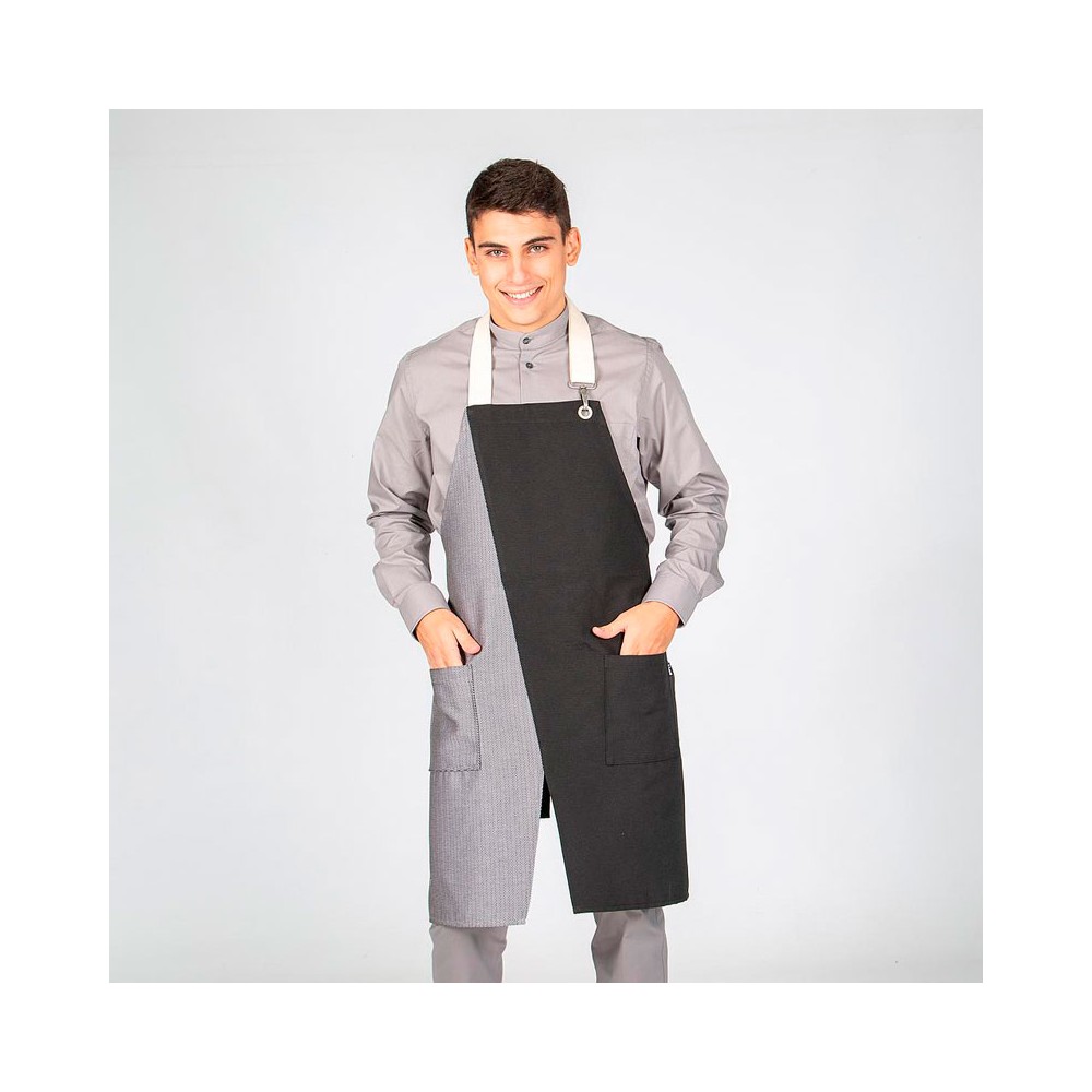 Delantal de camarero espiga antimanchas con peto Garys 100007