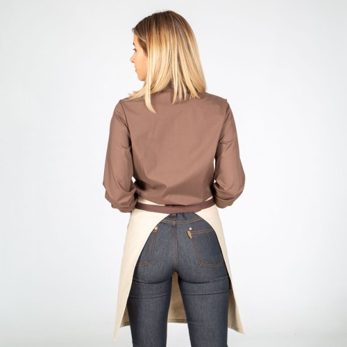 Delantal de camarera beige antimanchas Garys 100013