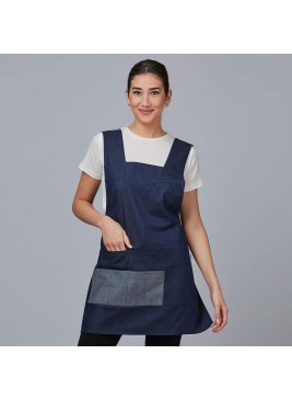 Casulla para salón de belleza con tejido tejano elástico