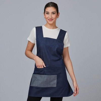 Casulla para salón de belleza con tejido tejano elástico