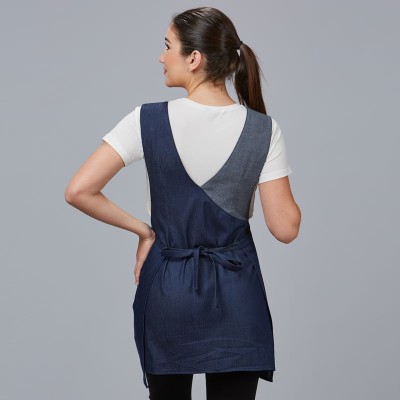 Casulla para salón de belleza con tejido tejano elástico