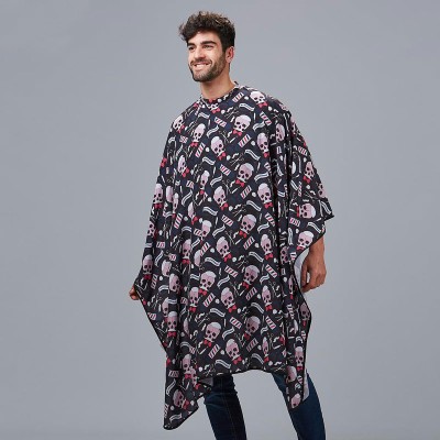 Capa de peluquería estampada Garys 350001 skull