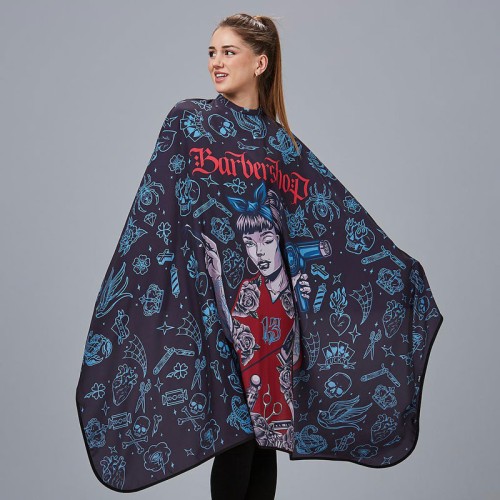 Capa de peluquería estampada Garys 350001 mom